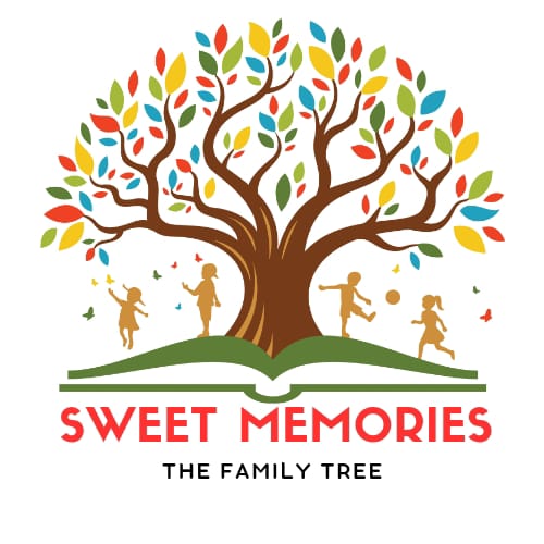 Family looking at photos